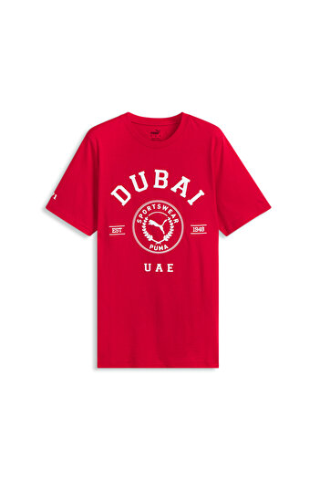 Puma Mens Dubai Logo T-Shirt - Red