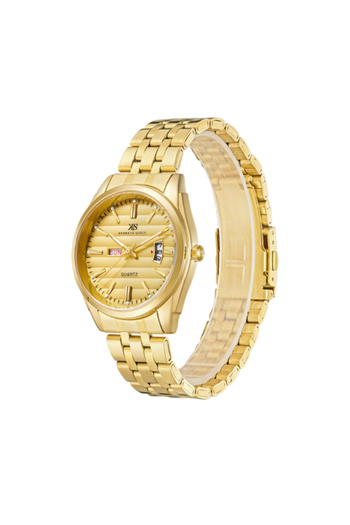 Kenneth Scott Men's Analog Champagne Dial Watch - K23054-GBGC