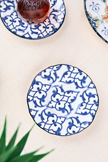 tabakevi Tabak Evi Porselen Mia Çay Tabak Takımı 12cm 6 Parça FLY6ÇTPRS1210