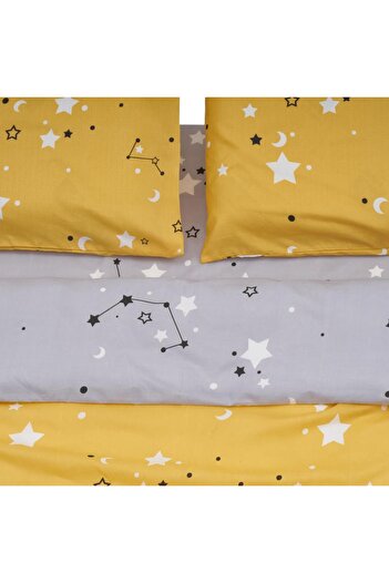 Heinner Double bed linen, 4 pieces, microfiber, 200x220 cm, Stars model