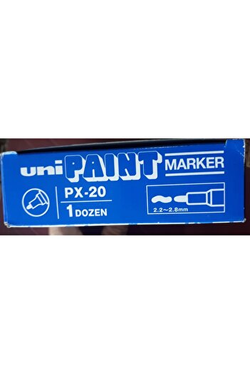 Uni Paint Marker/ Metale Yazan Kalem BEYAZ UÇ Kalınlığı 2.2-2.8 mm I2 Adetli Kutu UNİ