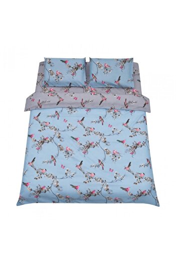 Heinner Care Double bed linen, 4 pieces, microfiber, 200x220 cm, Birds pattern