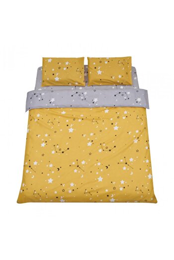 Heinner Double bed linen, 4 pieces, microfiber, 200x220 cm, Stars model