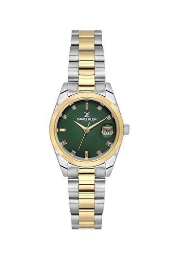 Daniel Klein Dke.1.10841-5 Stone Design Metal Cord Metal Case 3 Atm Water Resistant Metallic-Gold