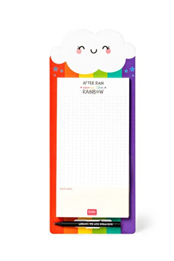 Legami Magnet Notepad Rainbow & after Rain