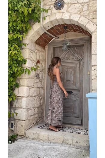 BUKETLİ Στράπλες φόρεμα Gippeli Designer