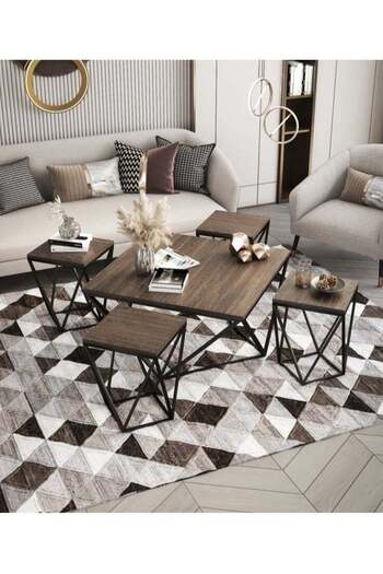 GENERAL A set of serving tables with a luxurious modern design