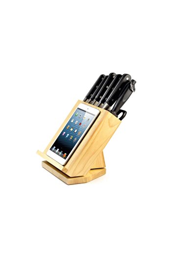 Carl Schmidt Sohn Premium knife set, 8 pieces, rotating wooden stand