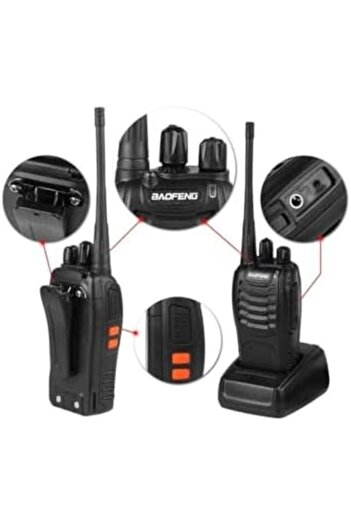 BAOFENG (Pack of 2) Analog 5W UHF Decoding Interphone 16-Channel Handheld Two-Way Walkie Talkie Radio