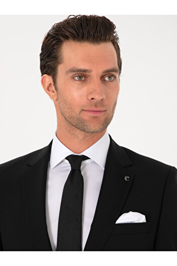Cacharel Siyah Slim Fit %100 Yün Klasik Takım Elbise 50304078-VR046