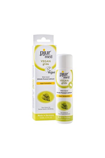 Pjur Water-based lubricant, 100% vegan, natural hydration and comfort, Pjur Med Vegan Glide, 100ml