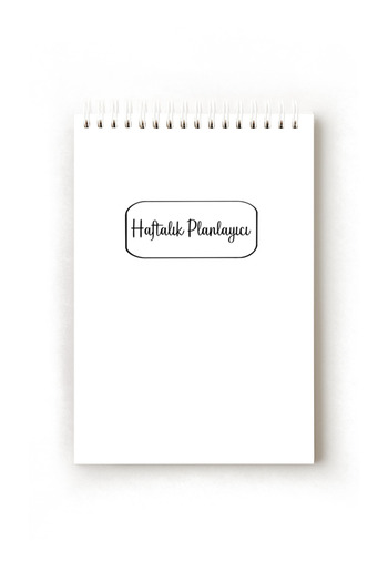 Handeto Kraft Simple Minimalist Turkish Weekly Planner, Weekly Planner, A5 Planner, Spiral Planner, Ring Binder