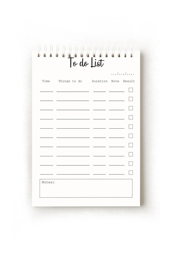 Handeto Kraft Simple Minimalist English to Do List, A5 to Do List, Planner, Task List, Planner