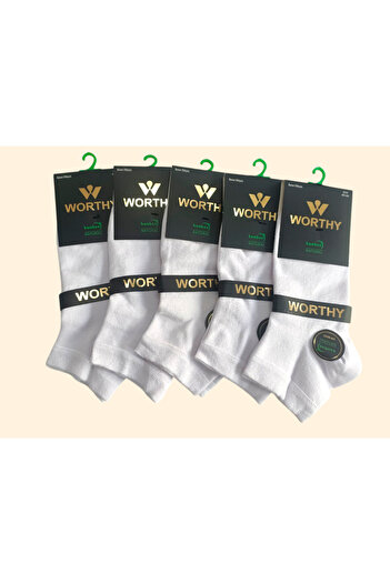 WORTHY SOCKS Ανδρικές κάλτσες αστραγάλου μπαμπού χωρίς ραφές 5 συσκευασιών