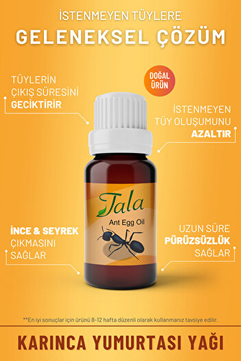 Tala Tüy Azaltıcı Ve Tüy Dökücü Karınca Yumurtası Yağı Tüy Inceltici 3 Adet