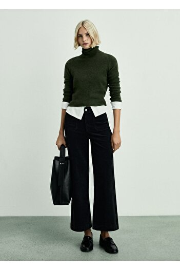 MANGO Woman Catherin Culotte Corduroy Trousers