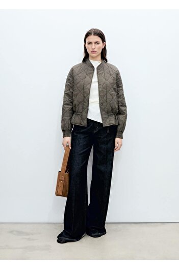 MANGO Woman Quilted Bomber Jacket