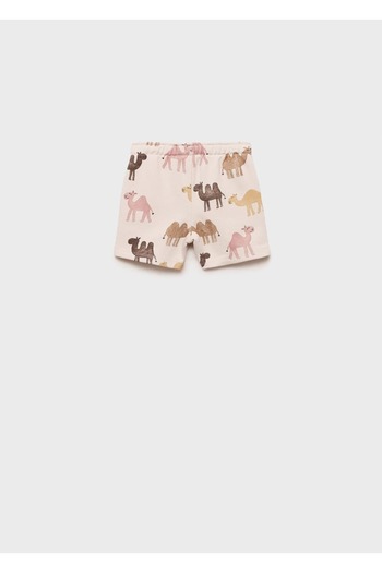 MANGO Baby Camel Print Bermuda Shorts