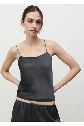MANGO Woman Satin strappy blouse