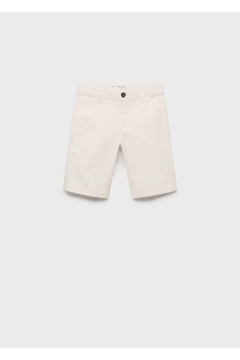 MANGO Kids Chino Style Cotton Bermuda Shorts
