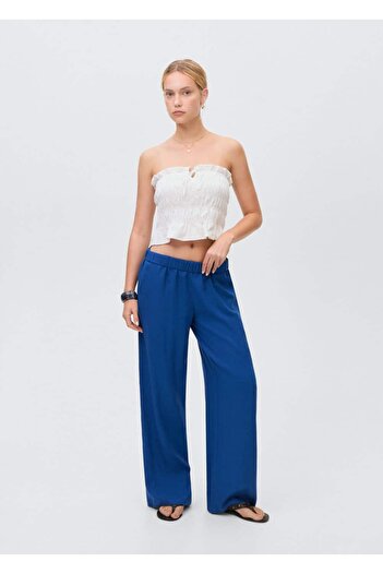 Mango Teen Straight cut linen trousers