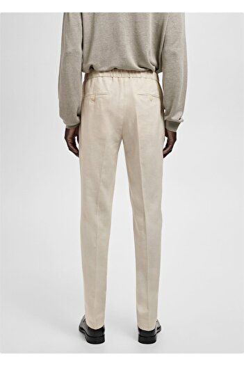 MANGO Man Salerno %100 Keten Slim Fit Takım Pantolonu