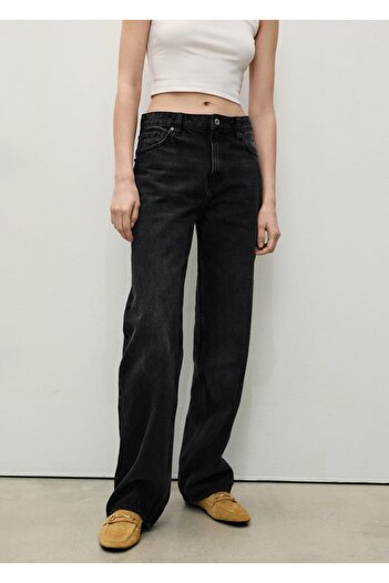 MANGO Woman Straight-Cut Mid-Waist Miami Jeans