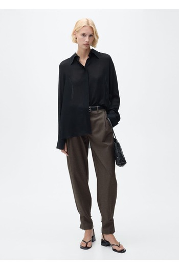 MANGO Woman Wide Leg Pants on Buttons