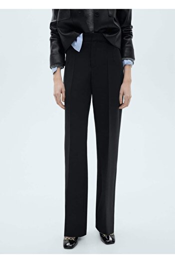 MANGO Woman Straight Cut Trousers with Pens