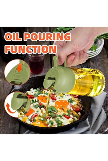 RELAXY 16-Ounce Kitchen Oil Dispenser Bottle from - 2-in-1 Spray and Pour - 470ml Olive Oil Dispense