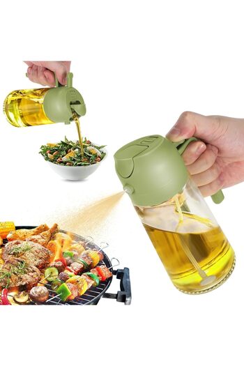 RELAXY 16-Ounce Kitchen Oil Dispenser Bottle from - 2-in-1 Spray and Pour - 470ml Olive Oil Dispense