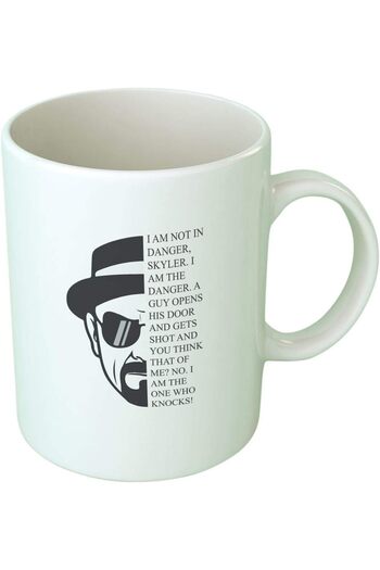 Be Care Fast-Print Mug Printed with Breaking Bad - White and Black, Ceramic