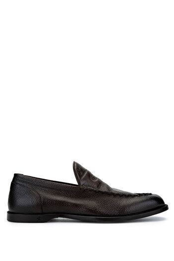 Tamer Tanca Men's Genuine Leather Brown Loafer Shoes