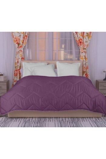 RALEX PUCIOASA Winter wool quilt, damask polycotton 160X210cm, purple