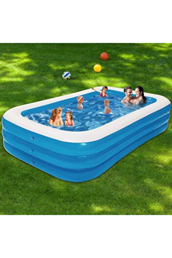 OEM Inflatable pool for children and adults, PVC, 210x135x54 cm, blue/white
