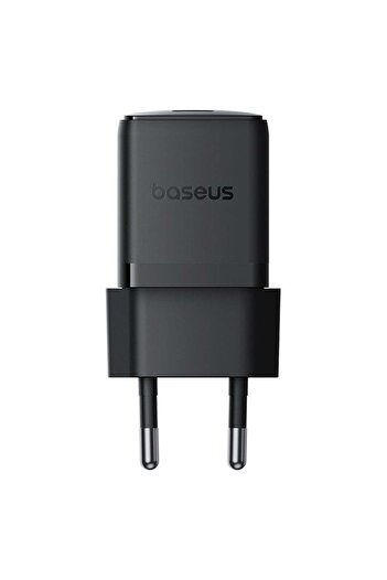 Baseus Wall Charger, Baseus, Type-C Cable Included, Fast Charge, 30W, 5V/3.0A, 1m, Palm 5213, Black
