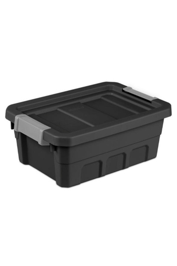 Sterilite Latch Closure Rectangular Stacker Storage Tote 4 Gal