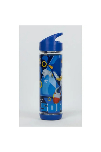 SUNCE Disney Super Sonic Plastic Water Bottle with Straw 500 ml