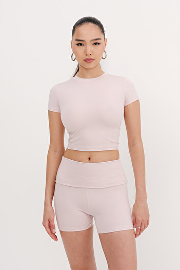 Addax Basic Crop T-Shirt P0085-K13