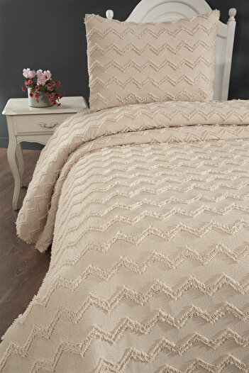 Çeyiz Diyarı Beige Single Pique Set 2 Pieces