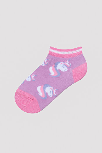 Penti Girl's Star Unicorn Multicolored 4-Piece Booties Socks