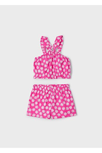 MAYORAL Girl's Printed Bottom Top Set Fuchsia 3212