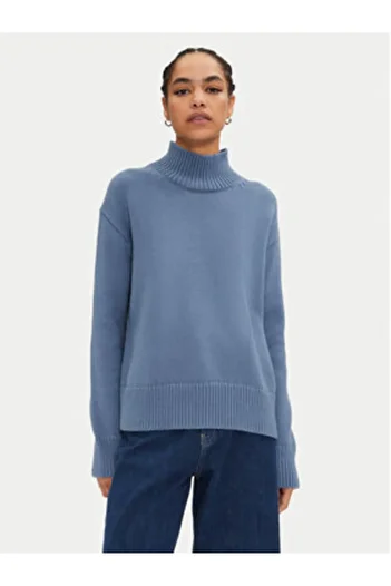 Calvin Klein Pulover cu guler înalt pentru femei K20K207437 albastru