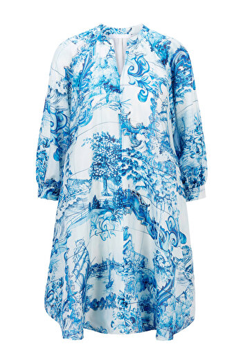 BOSS Rochie de vară pentru femei 50454550 albastră
