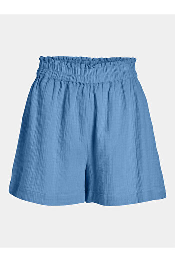 VILA Pantaloni scurți din material textil pentru femei vila 14089489 albaștri