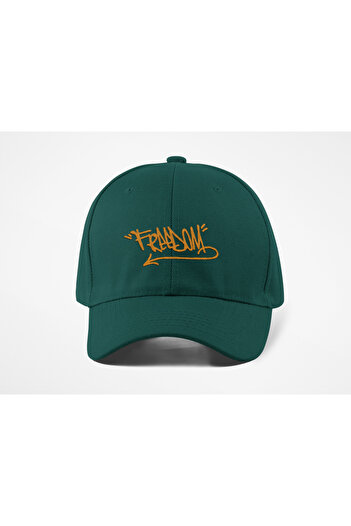 QUATEX Freedom Embroidered Hat – Green 100% Cotton Gabardine Unisex Model