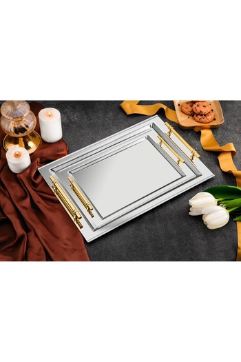 Tiamo Rio 2 Li Tea Tray Gold Tea and Coffee Trays