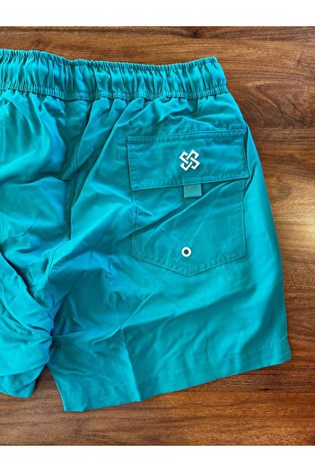 Jiber Men's Luxury Side and Back Pocket Mesh Pool-Sea Shorts