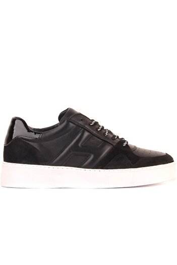 SailLakers - Black Leather, Suede Lace-Up Men's Casual Shoes 101-7027-He1065