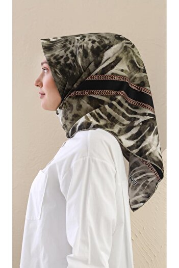 FİVESCARF Khaki Twill Digital Scarf